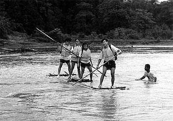 Bamboo rafting